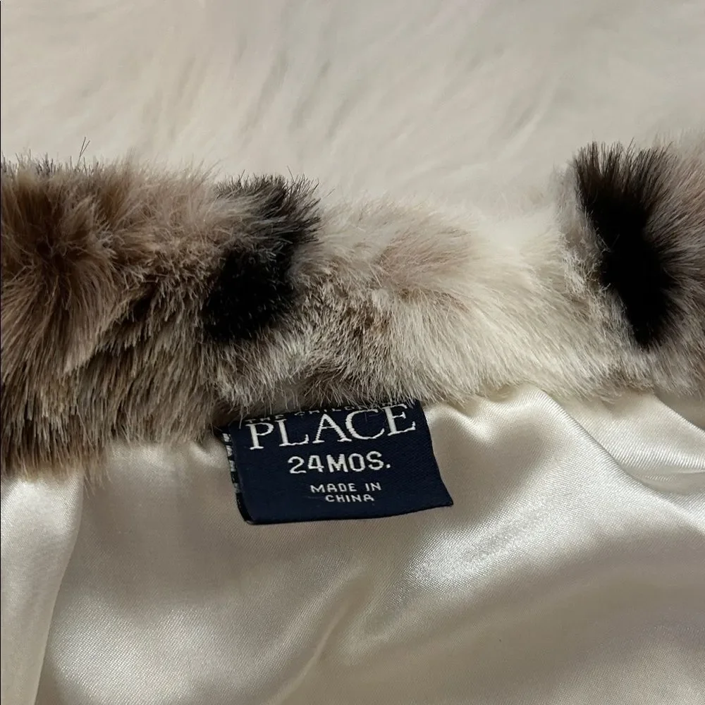 Cozy Faux Fur Kids Vest - Brown and White children’s place